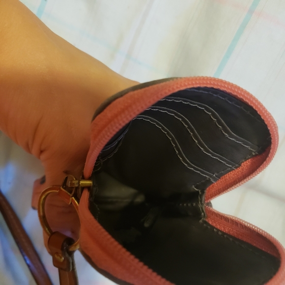 Fossil Pink Owl Wristlet Wallet Phone Card Holder - Picture 5 of 8